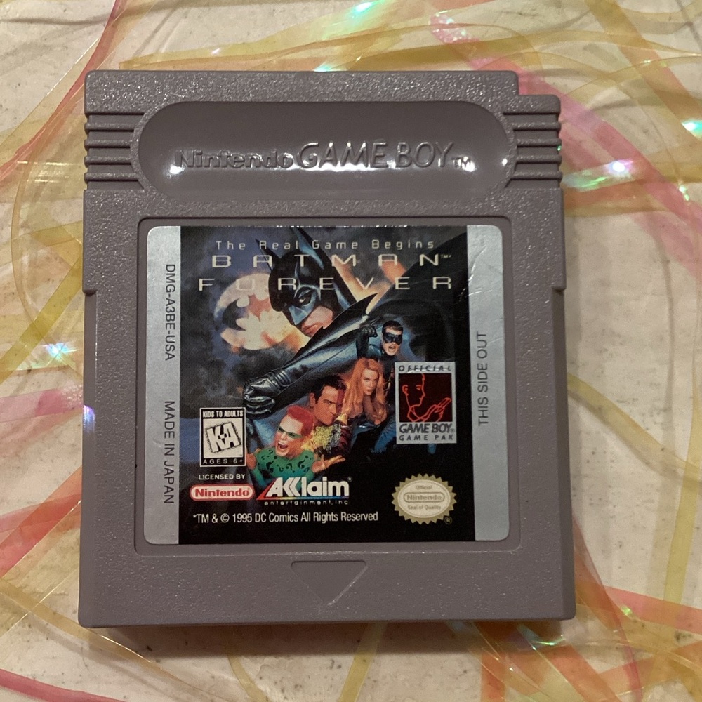 Batman Forever Nintendo Gameboy Game 1995 DC Comics Game Boy Authentic Tested
